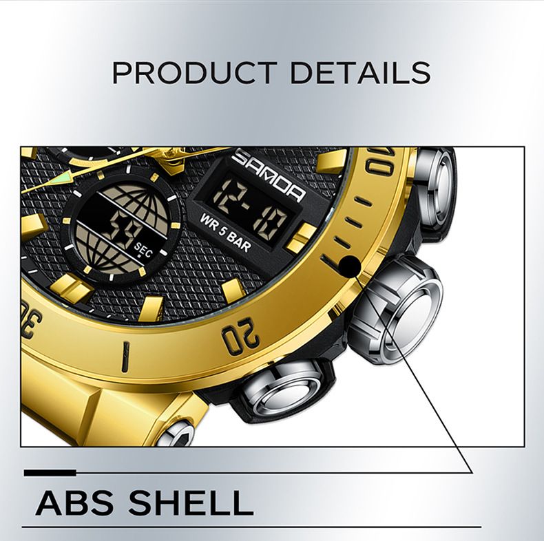 Orologio sportivo analogico digitale da uomo con display multifunzione, impermeabile e luminoso, per attività all'aperto e uso quotidiano, orologio sportivo impermeabile per esterni_voghion.com
