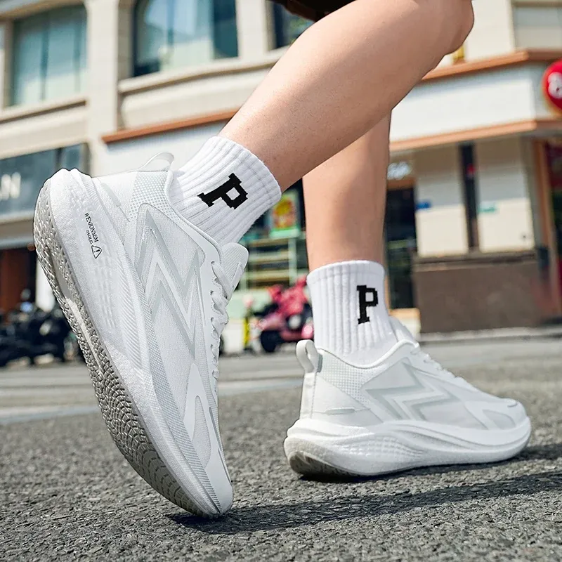 Professionelle Marathon-Laufschuhe, Rennlaufschuhe mit durchgehender Carbonplatte, stoßdämpfende Trainingssportschuhe für Jugendliche_voghion.com
