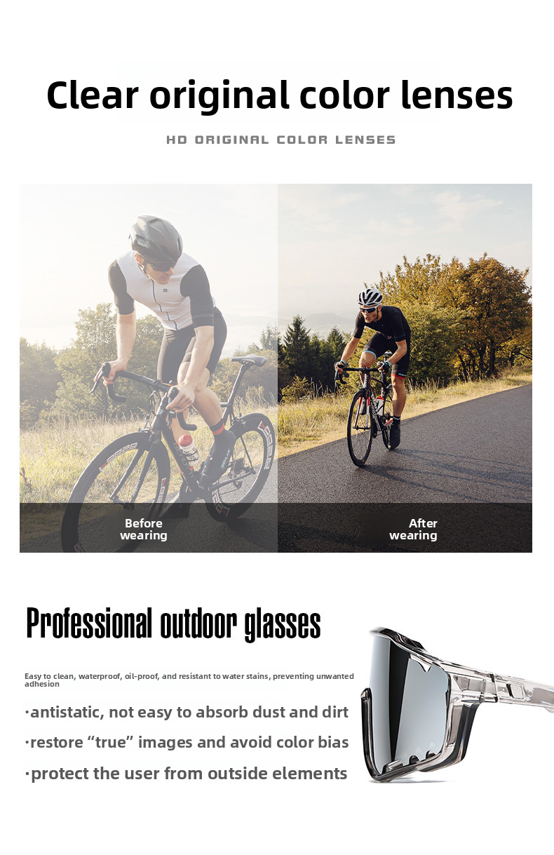 Outdoor Cycling New Frame Intelligent Photosensitive Color Changing Windproof Dustproof Goggles Sunglasses_voghion.com
