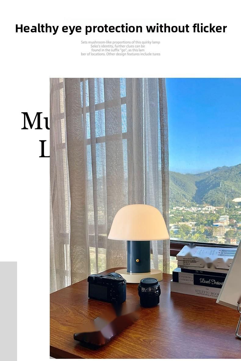 Danish Setago JH27 Mushroom Table Lamp Nordic Rechargeable Decorative Dimmable Portable Atmosphere Night Light_voghion.com