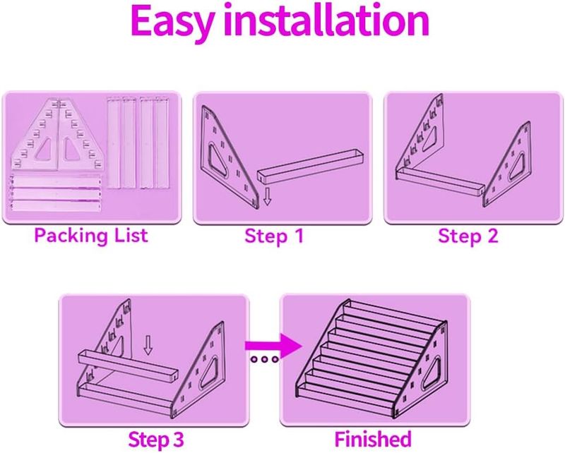nail polish transparent easy to assemble cosmetics storage box gift (3-5-7layers)_voghion.com