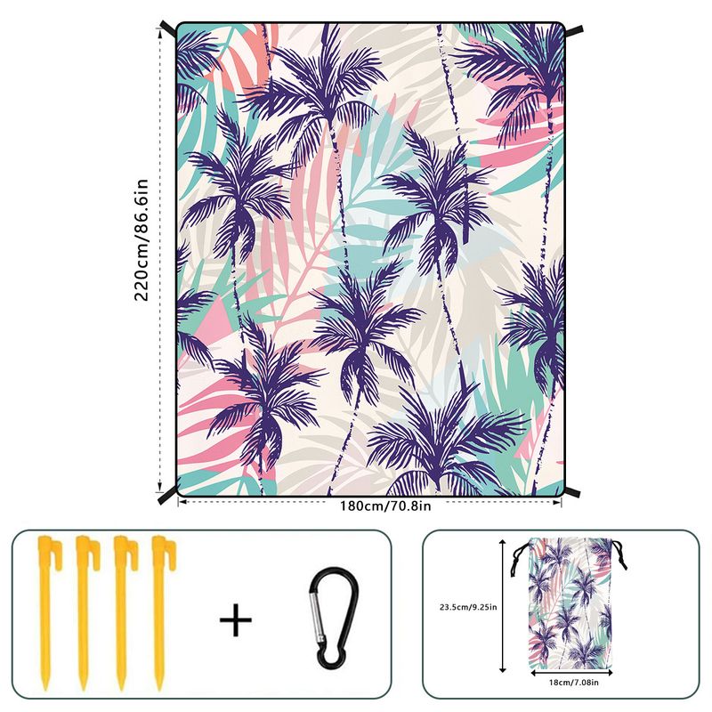 Tappetino da picnic stampato per esterni - Impermeabile, resistente a sabbia e vento (150x200 cm, pieghevole, leggero, per spiaggia, campeggio e viaggi)_voghion.com