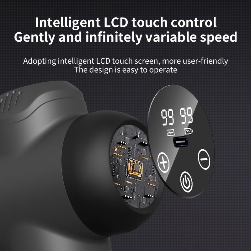 Pištola za fascijo 99 stopenj, pištola za masažo mišic, masažer za telo Fascia, polnilna pištola za fascijo z LED zaslonom in 8 masažnimi glavami za fitnes, masažer mišic_voghion.com