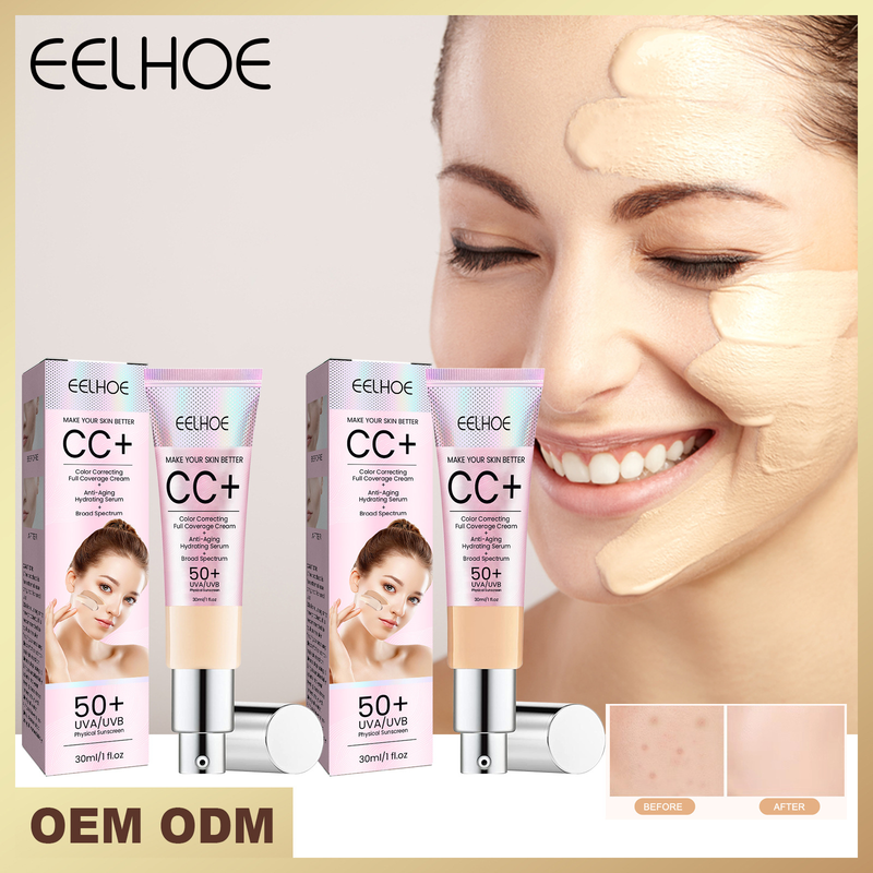 Natürlicher Concealer, wasserfeste Make-up-Reparatur, aufhellende Haut, feuchtigkeitsspendende CC-Creme_voghion.com