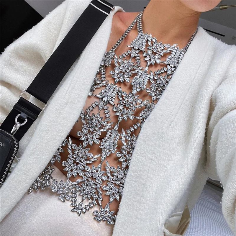 Lanț de corp sexy, de lux, cu zirconiu, pentru piept, club de noapte, dans, bijuterii, vânzare fierbinte, accesorii_voghion.com