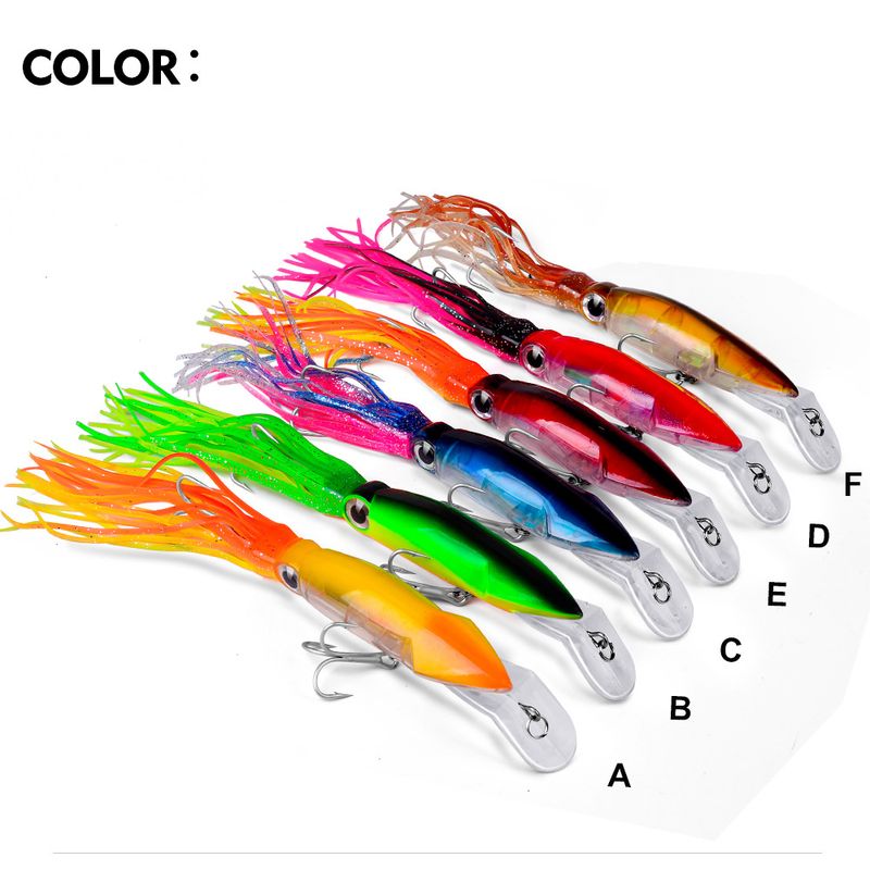 Esca artificiale in plastica da 14 cm con calamaro baffi, esca dura da pesca in mare da 40 g DW32_voghion.com