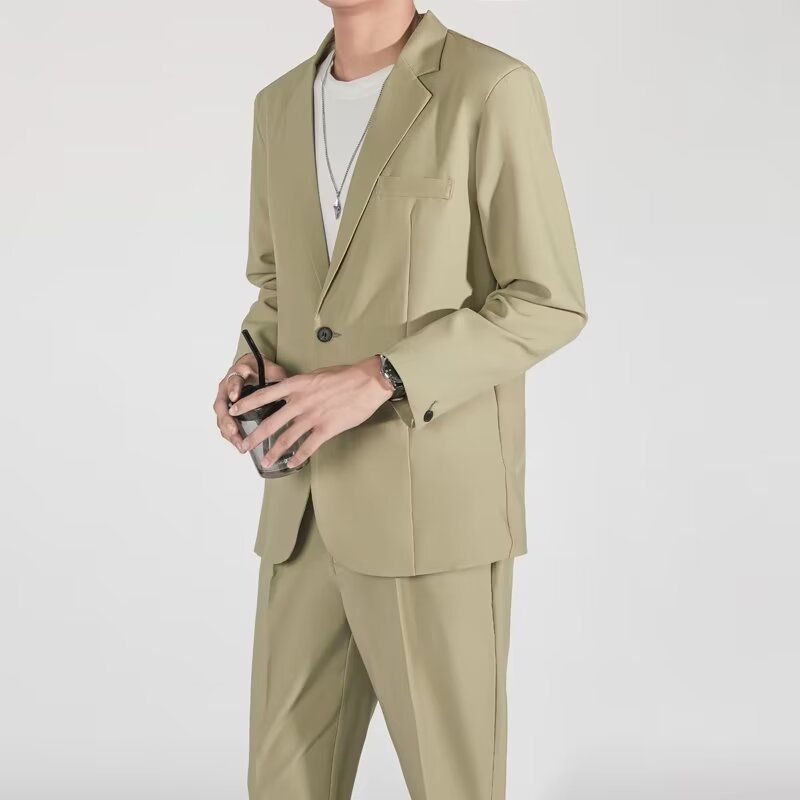 Giacca da abito casual da uomo in stile maturo leggero_voghion.com