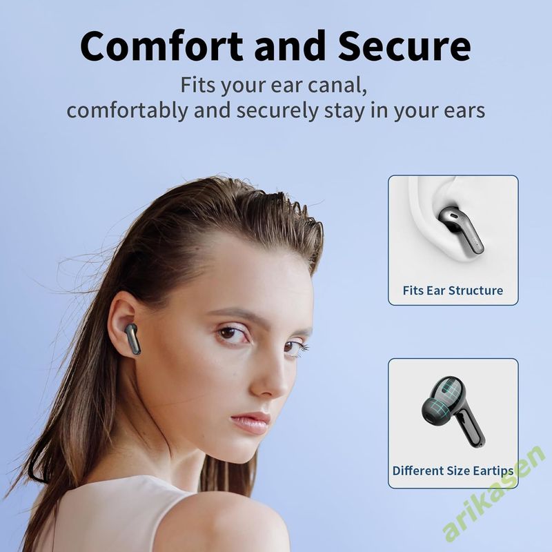 TWS Bluetooth 5.3 Earphone Stereo Bass With Noise Cancelling Mic Waterproof Wireless Headphones In Ear Buds For Android_voghion.com