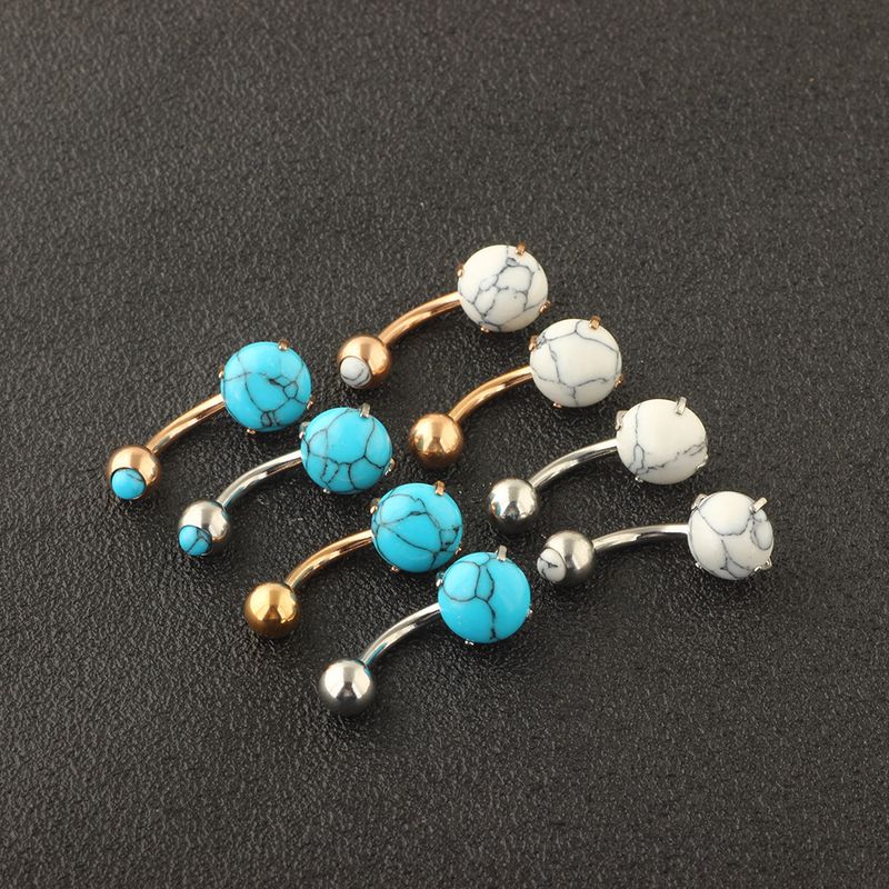 Set di zirconi per ombelico, piercing per il corpo umano, gioielli in acciaio inossidabile per piercing all'ombelico_voghion.com