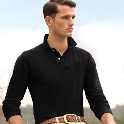 Loom Factory Direct Sale Thin French Fishbone's Polo Shirt Business Casual Loose Turn-Down Collar Long Sleeve T-Shirt For_voghion.com