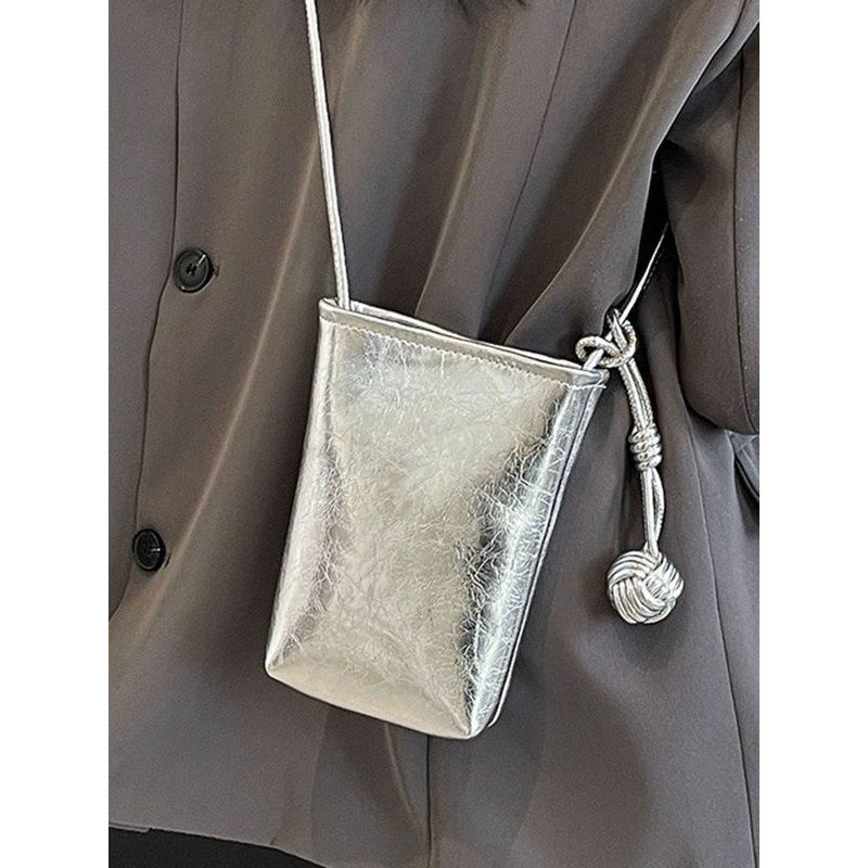 Borsa a tracolla con catena versatile, in argento, di alta qualità, per donna, nuova tendenza estiva 2025_voghion.com