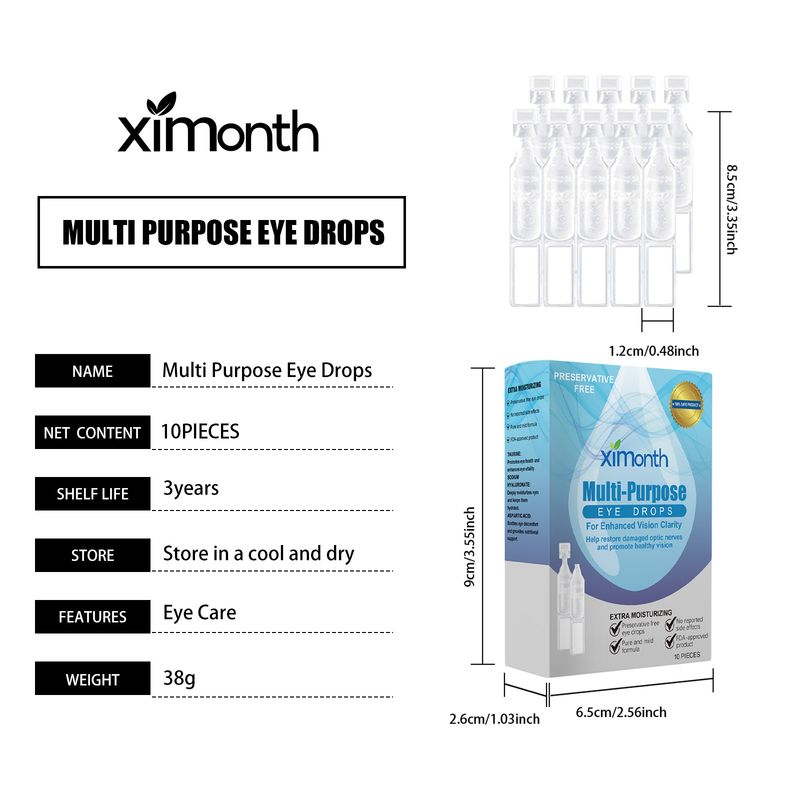 Ximonth Eye Drops Relieve Eye Fatigue Maintain Eye Comfort Vision Health Gentle Eye Care_voghion.com