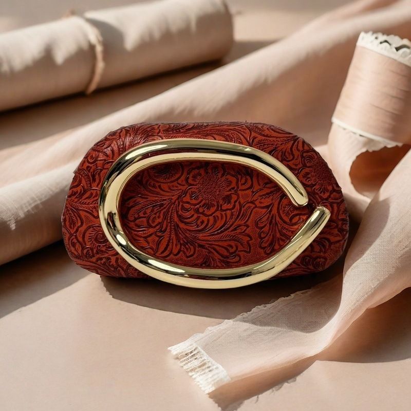 Trendy Classic Round Box Clutch Abend Mini Kleine Metallgriffkette Schulter Umhängetasche_voghion.com