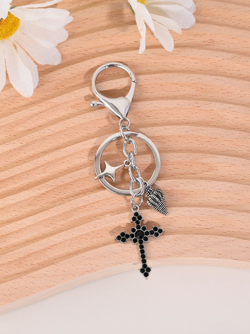 Cross Conch Star Bag Accessories Car Keychain Pendant Small Gift_voghion.com