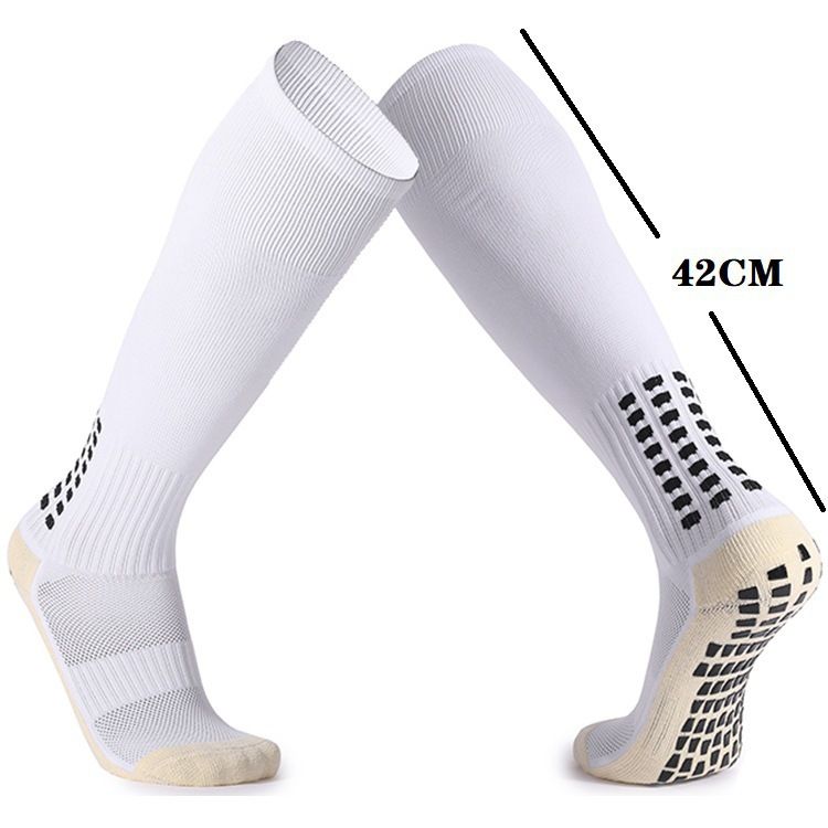 Soccer Socks Elastic Long Football Socks Over The Knee Thickened Glue Non Slip Towel White Bottom Sports Socks_voghion.com
