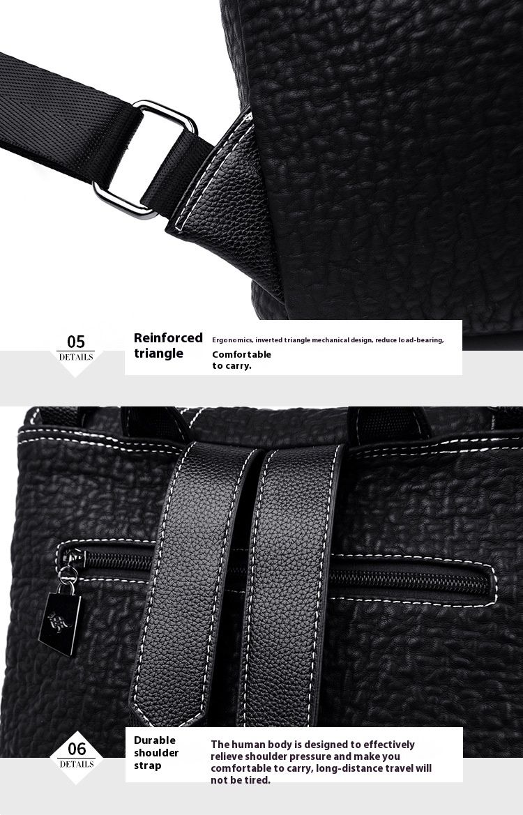 Mochila de piel de vaca con bordado de cuero genuino, nueva edición coreana, versátil, para mujer, con uno o dos hombros_voghion.com