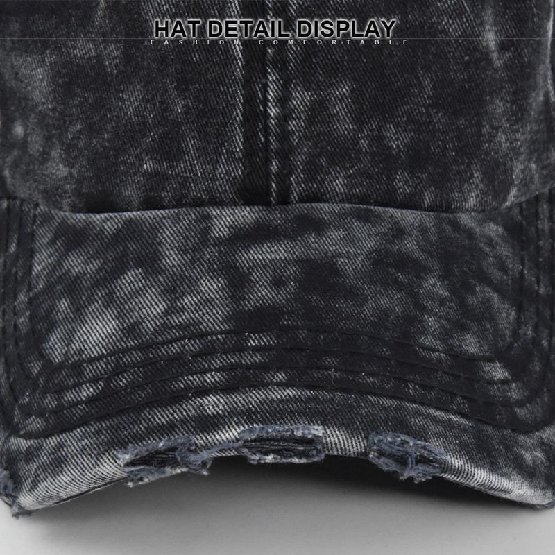 Unisex Scrubbing beyzbol şapkaları, retro şapkalar, basit şapkalar, kavisli saçakları ile güneşi örten açık hava spor şapkaları._voghion.com