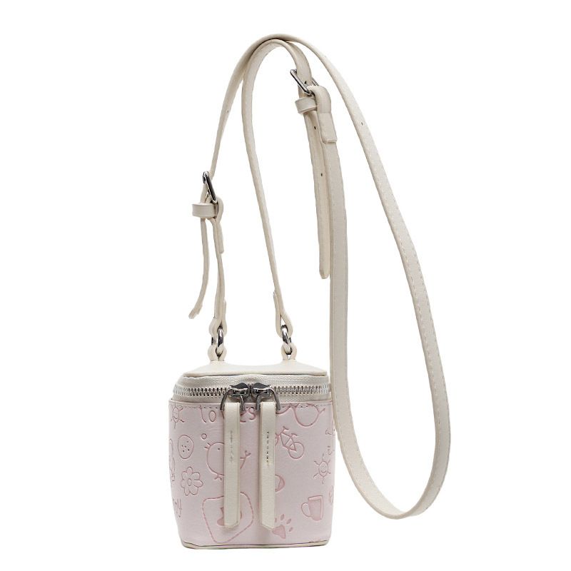 Borsa a tracolla alla moda in stile coreano per donna, 2025, nuova e semplice mini secchiello con tracolla a forma di rossetto_voghion.com
