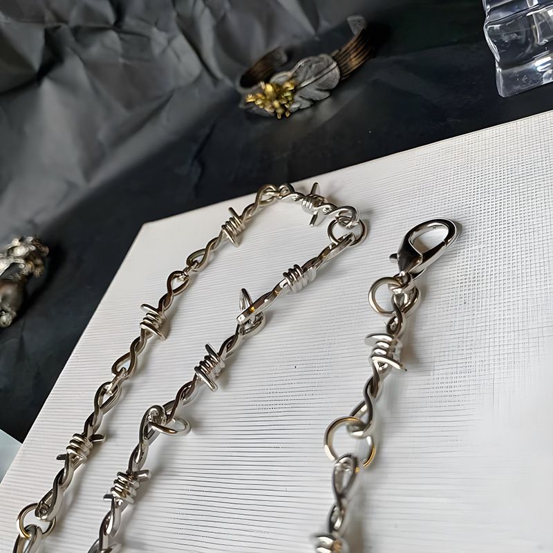 and Thorn INS Accessories Same Style Dark Unisex Necklace Pants Chain Bracelet Hip Hop_voghion.com