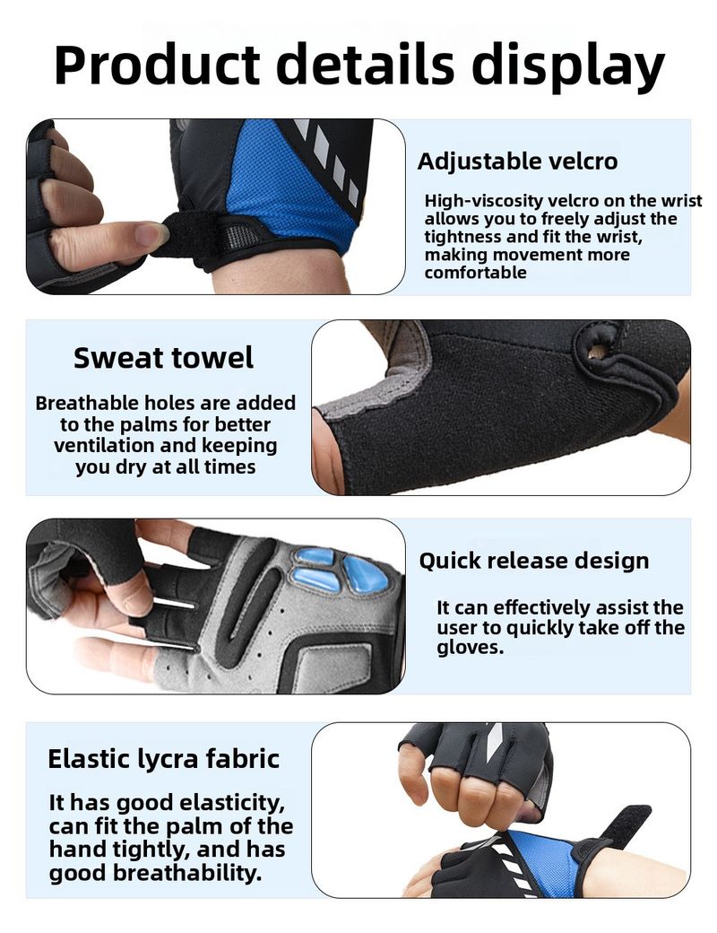 Premium Cycling Gloves Summer Breathable Non-Slip Shock Absorption Half-Finger Outdoor Sports Training Bicycle Road Bike_voghion.com