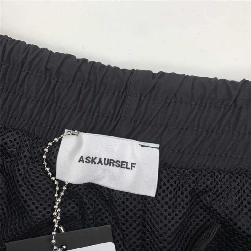 Heren Zip AYSF Heren Dames Been Bedrukte Askyurself Shorts Mesh Nylon Zwembroek T221129_voghion.com