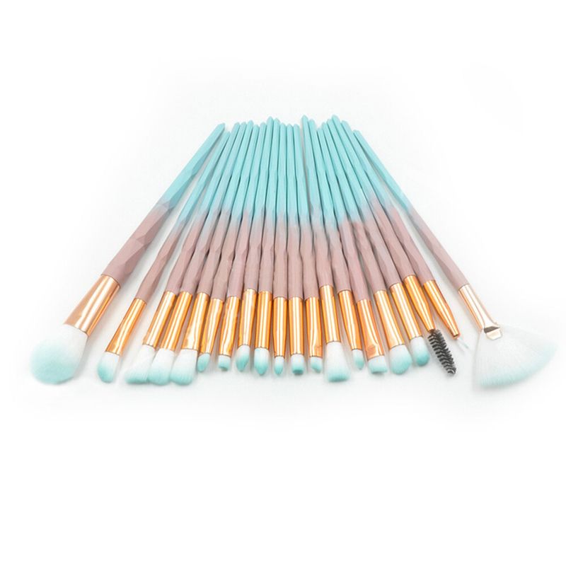 20PC Griff Stein Auge Pinsel Set Einhorn Make-Up Lidschatten Pinsel Auge_voghion.com