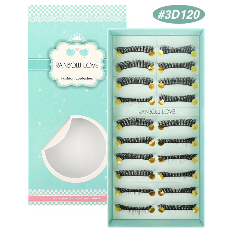 3D 10 Pairs Faux Mink Lashes Fluffy Soft Wispy Volume Natural Long False Eyelashes Eyelash Extension Reusa_voghion.com