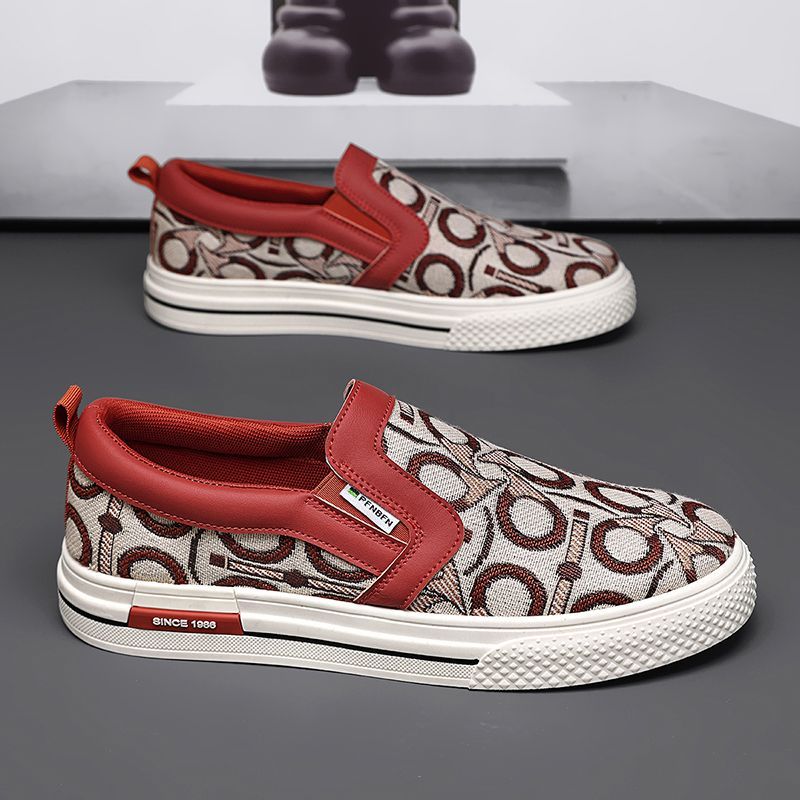 CMY One-pedal Men's Shoes 2025 New Summer Breathable Lazy Canvas Trendy Shoes Versatile Sports And Leisure Cloth Shoes_voghion.com