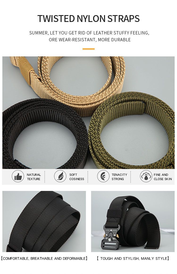 HOT Men's Outdoor Hunting Tactics Multi functional Buckle Nylon High Quality Marine Corps Canvas Belt_voghion.com