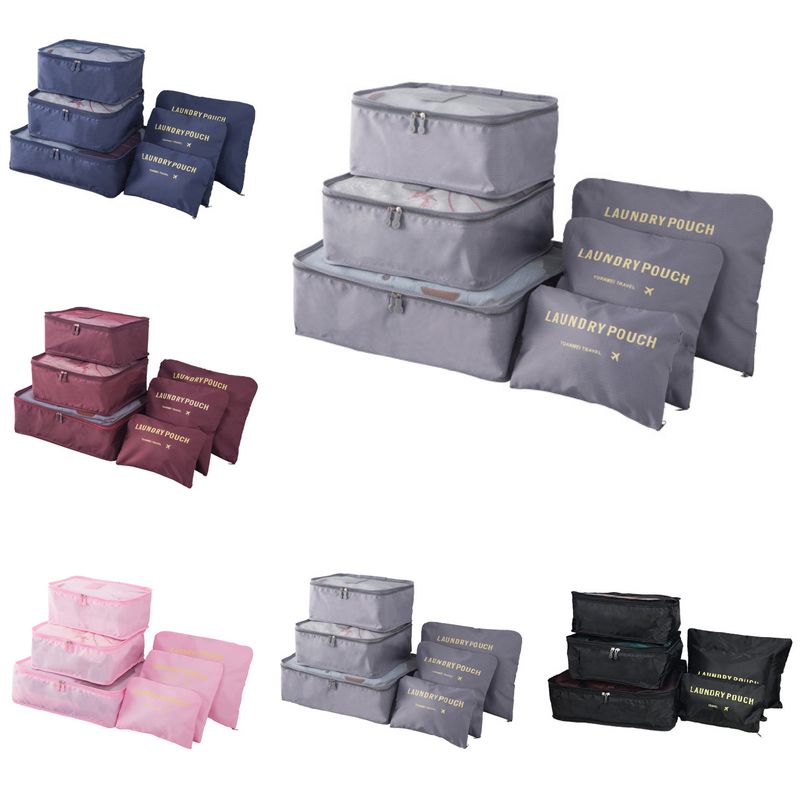 Kjiuyou 6-teiliges Reise-Aufbewahrungstaschen-Set, multifunktional, praktisch, niedlich, für unterwegs_voghion.com