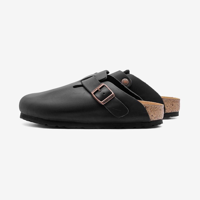 TerraStride Dickbesohlte Pantoletten mit geschlossener Spitze für Männer und Frauen 2025 Neue Herbstbraune Einzelschuhe im britischen Stil Slip-On_voghion.com