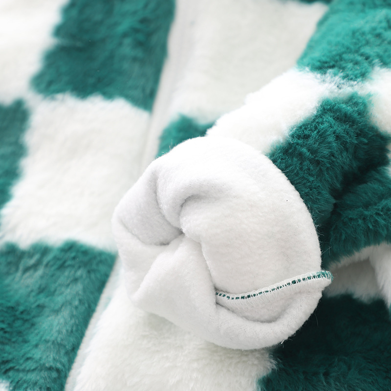 Cappotto in pelliccia di coniglio di cashmere autunno inverno per ragazzi e ragazze con borsa a tracolla calda con cerniera e camicia a maniche lunghe_voghion.com