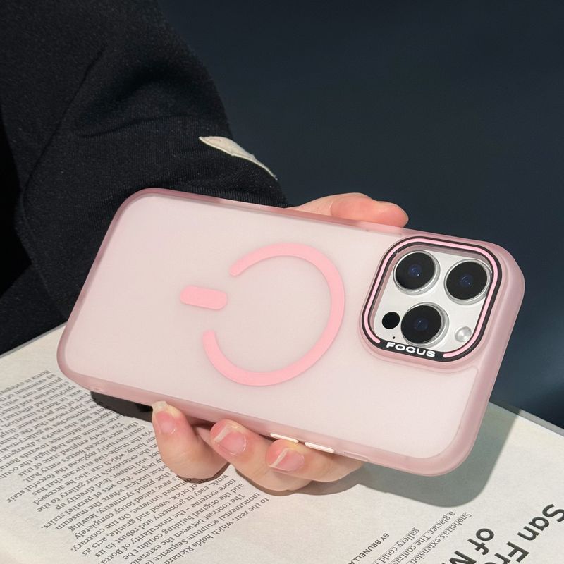 Phone Case Suitable For IPhone16promax Mobile Phone Case Skin Feeling Magnetic Suction C Type Jelly Dopamine 15 Semi Transparent PC Case_voghion.com