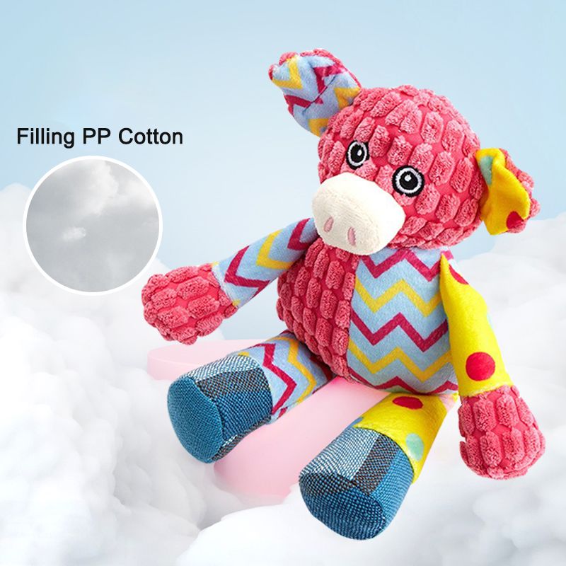 Peluche a forma di animale, squittii per cani e gatti, pulizia dei denti, masticabili, resistenti ai morsi, puzzle interattivo, Pet di PawParty Store_voghion.com