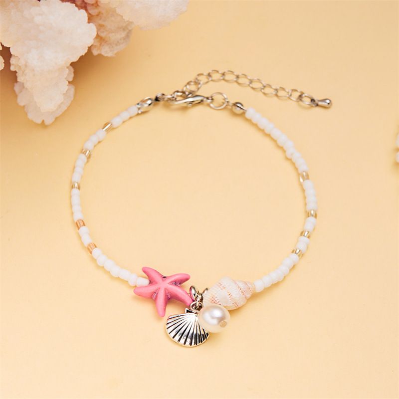 New Versatile Beach Starfish Shell Conch Fresh Style Temperament Rice Bead Bracelet For Women_voghion.com