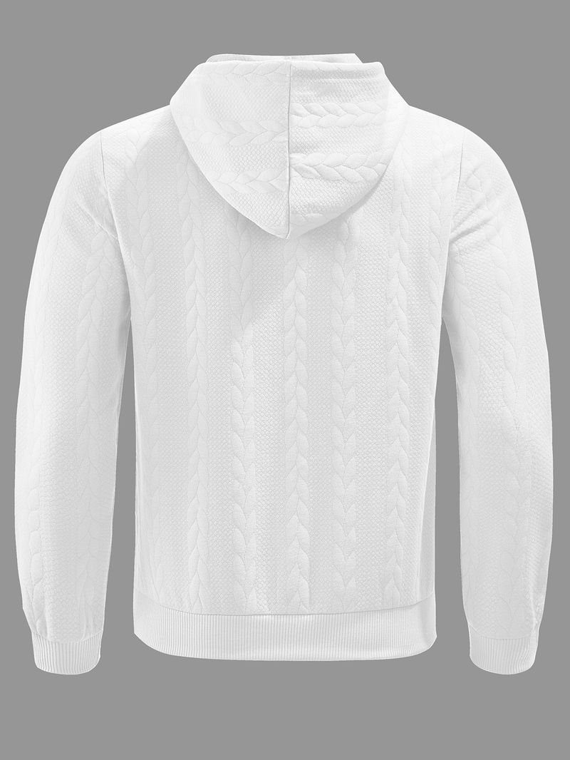 Kleidung Herren Sweatshirt Große Größe Jacquard Casual Top Verdickt Neue Hoodie_voghion.com