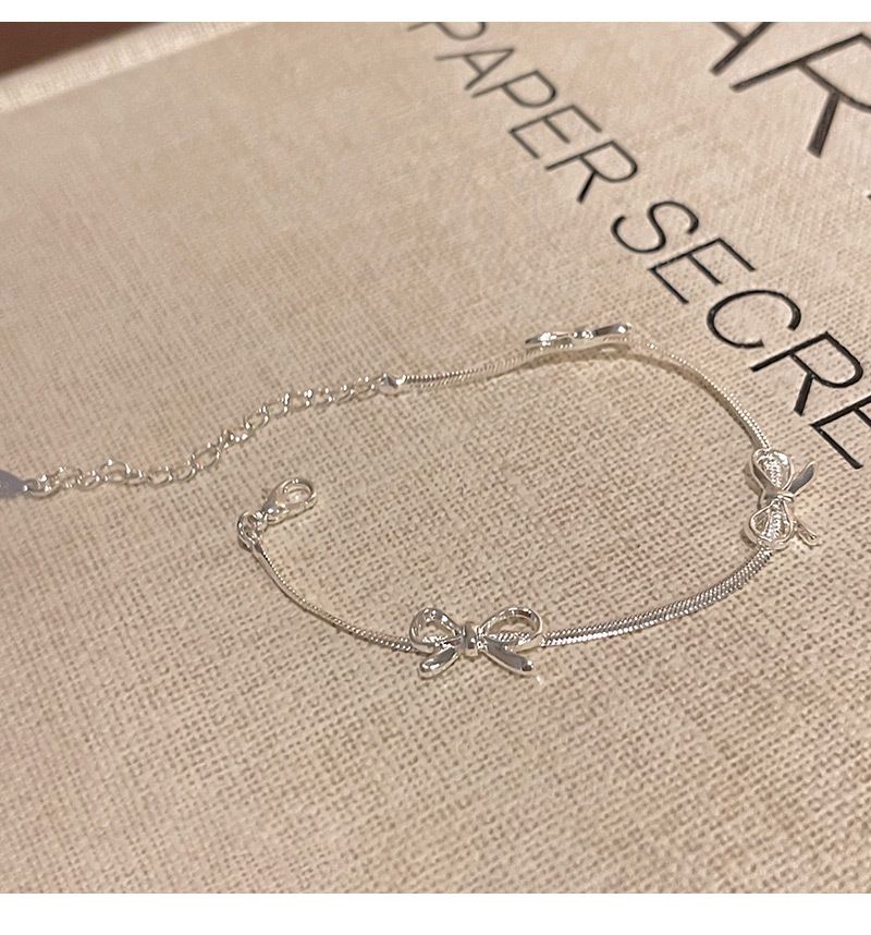 Bow snake bone chain bracelet women light luxury niche simple high end sense of the same style of Internet celebrity jewelry_voghion.com