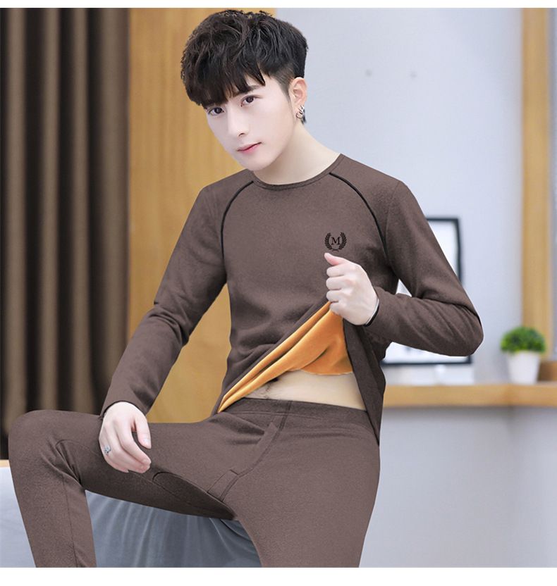 Ondergoed & Slaapkleding Heren Thermisch Ondergoed Set Met Fleece Voering & Grafeen Verwarming - Winter Warme Basislaag Top & Broek Voor Tieners & Volwassenen_voghion.com
