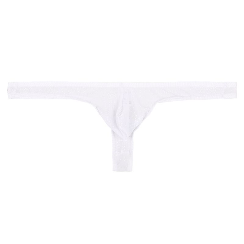 Men's Simple Underwear Mesh Thong Transparent Sexy Fun T-Pants Men 28DK_voghion.com