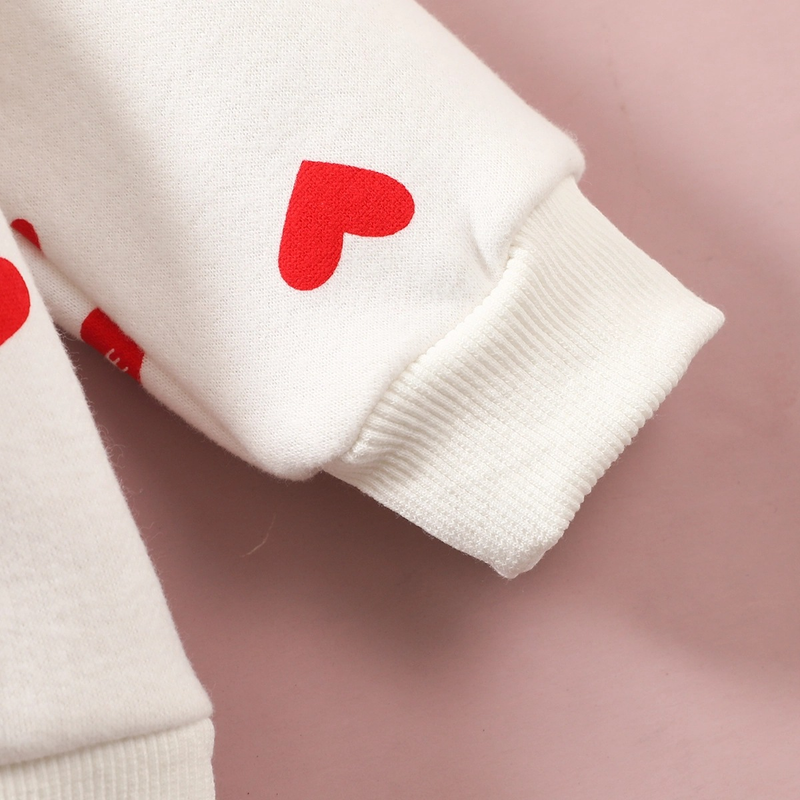 Babytøj spædbørn og småbørn elsker hættedragt baby efterår og vinter langærmet lynlås sweater bukser jordbær todelt sæt_voghion.com