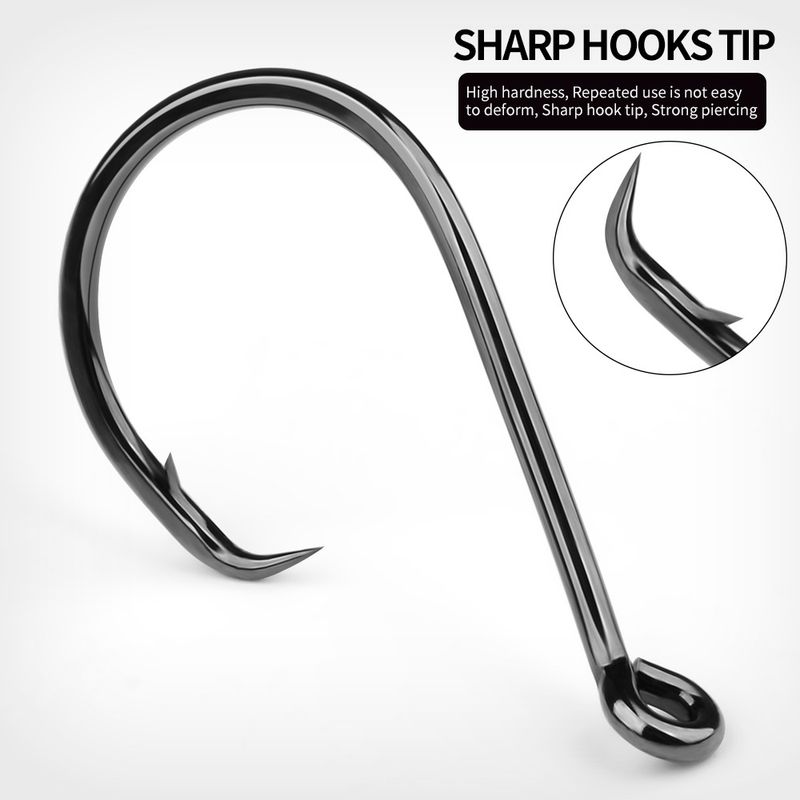 Deep Big Sea Eagle Beak Lure High Carbon Steel Fish Boat Swivel Fishing Hook 10 Pieces/Box_voghion.com