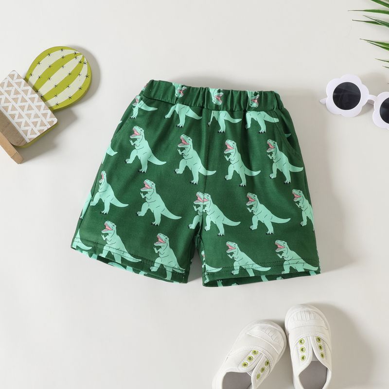 Mother & Kids Jungen-Set mit Tanktop und Shorts mit Dinosaurier- und Alphabet-Aufdruck – Sommeroutfit aus Baumwolle für Kinder (80–120 cm, Grau)_voghion.com