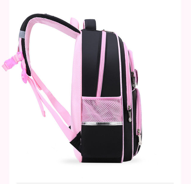 New Korean Primary PU leather School Bag 2023 Fashion Cute Girls With Cute Cat Orthopaedic Waterproof Backpack_voghion.com