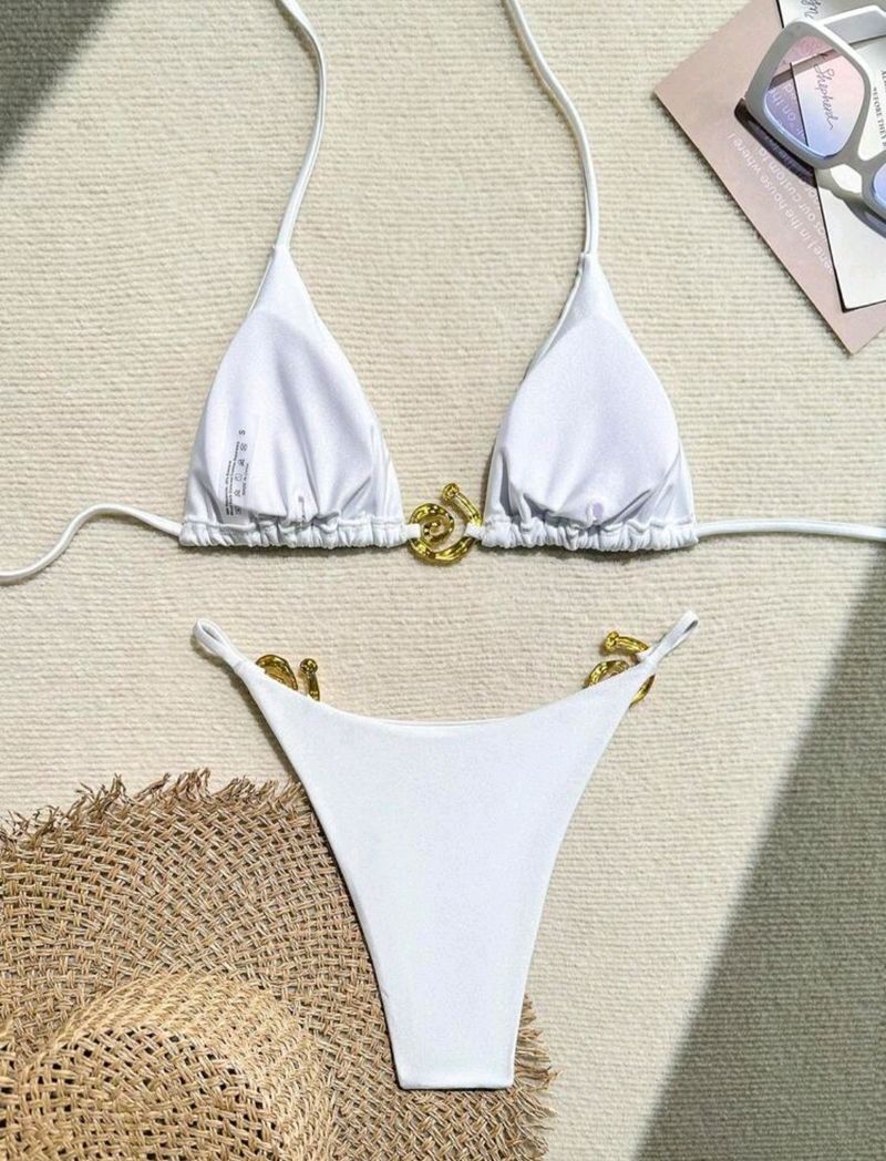 Sexy tweedelig badpak in effen kleur voor dames, bikiniset_voghion.com
