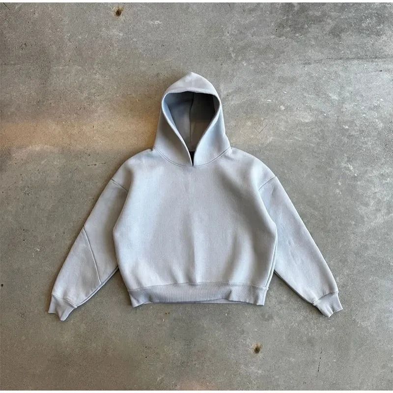 Herrenbekleidung Modemarke High Street Loose Plus Velvet Kapuzenpullover Loose Drawstring Jogginghose Anzug Unisex_voghion.com