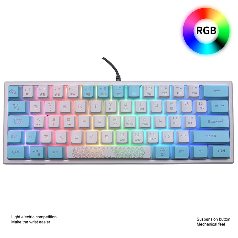 K61RGB RGB-Beleuchtung, mechanische Touch-Spiel-Notebook-Farbblock-individuelle Tastatur_voghion.com