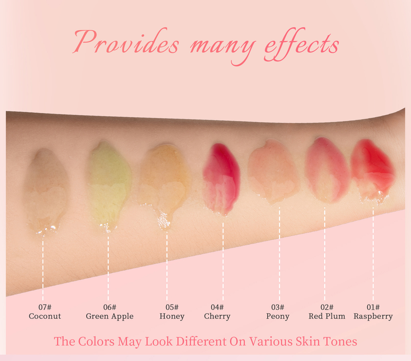 Le gloss aromatisé aux fruits Hellokiss hydrate et répare le fond de teint, ce qui en fait une huile à lèvres transparente_voghion.com