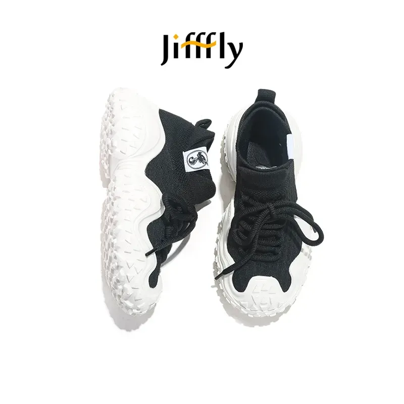 Men's And Jifffly Sneaker Women's 2025 Summer New Mesh Ventilation Sock Versatile Thick Bottom Casual Fashion Shoes_voghion.com