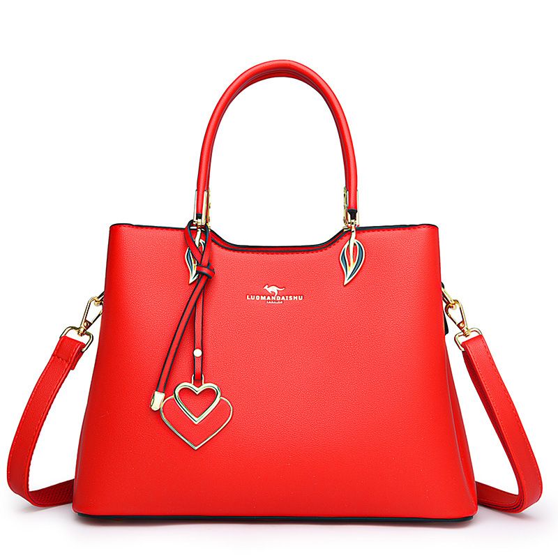 Borsa da donna di mezza età Nuova borsa da donna alla moda coreana Borsa a mano Borsa a tracolla multistrato_voghion.com