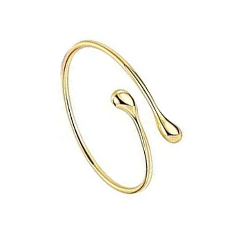 Braccialetto geometrico regolabile aperto da donna, versatile, con linea di gioielli da mano_voghion.com